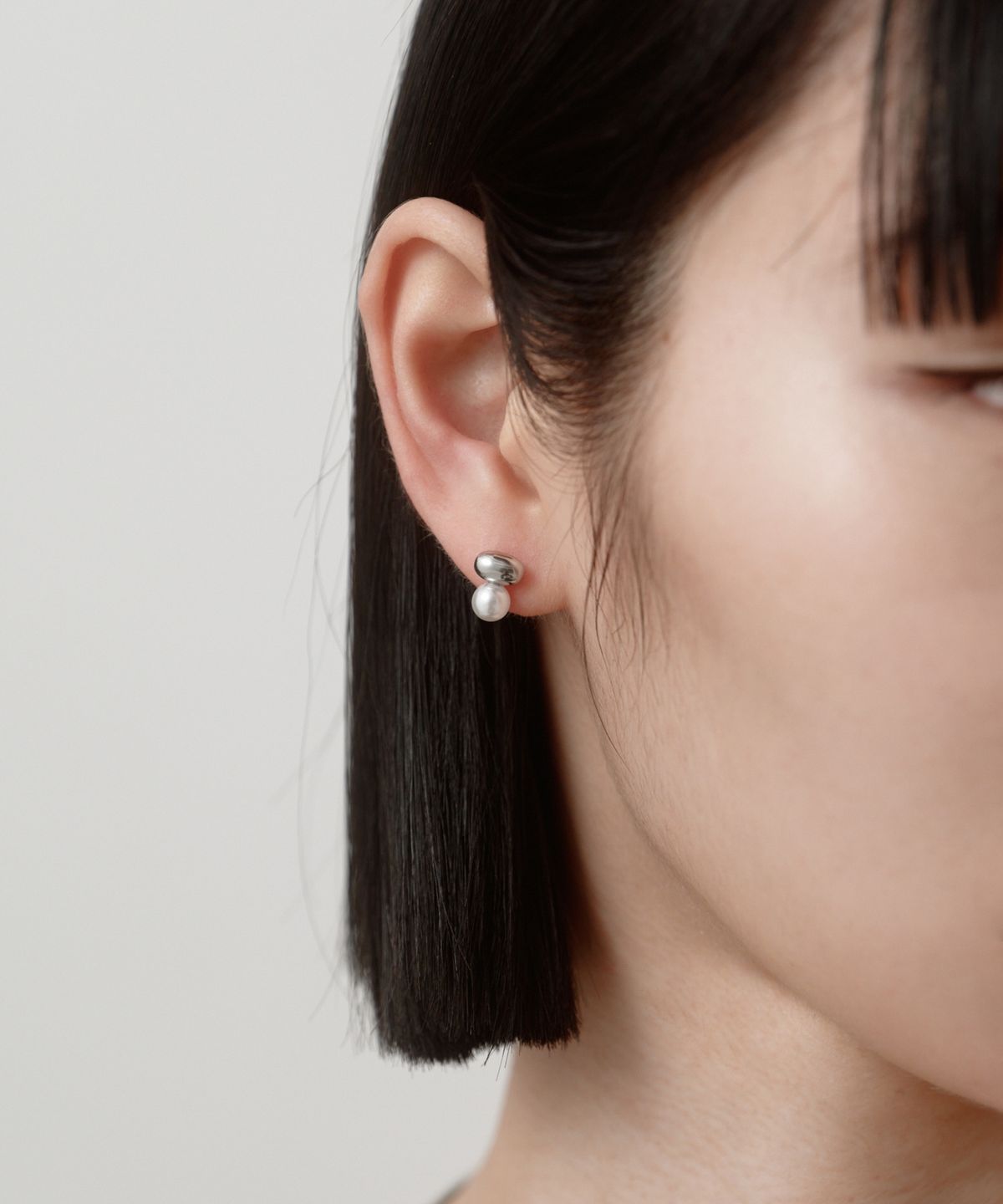 노비스도쿄(NOVICE TOKYO) 빈 펄 피어스 Beans Pearl Pierce[Stainless] / Silver