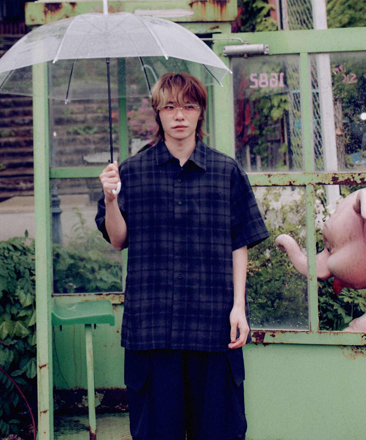 MUSINSA公式 | SOMEPLACE MAN アーバンノンポケットチェック半袖カラー