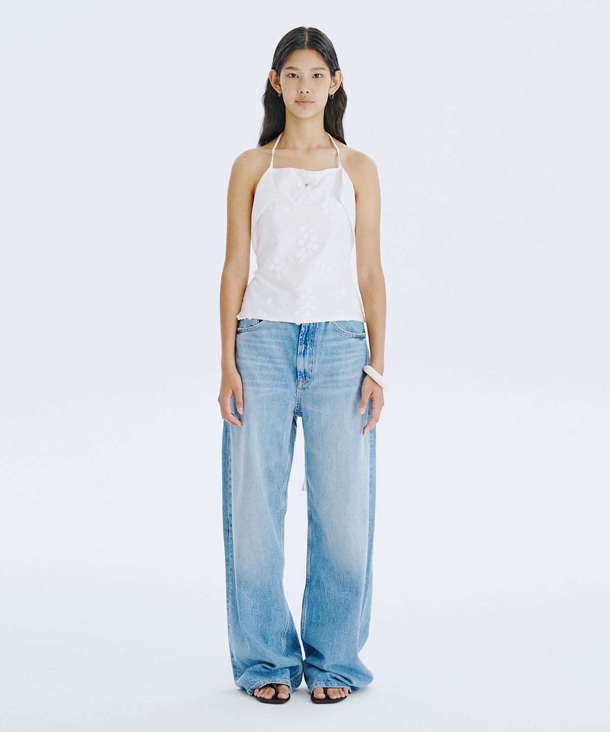 분더캄머(WNDERKAMMER) Square layered top_White