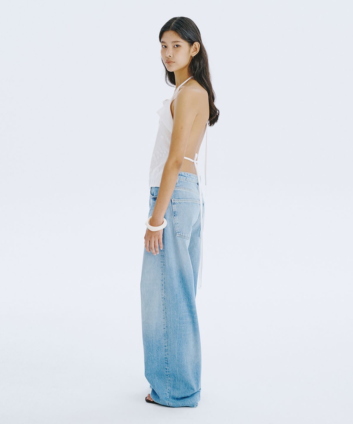 분더캄머(WNDERKAMMER) Square layered top_White
