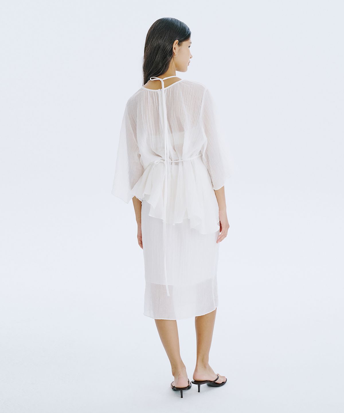 분더캄머(WNDERKAMMER) Square layered top_White