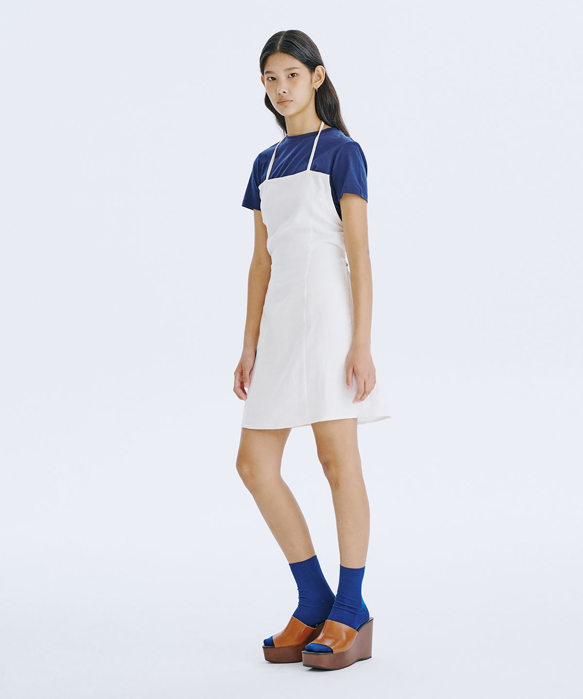분더캄머(WNDERKAMMER) Strap Mini Dress_White