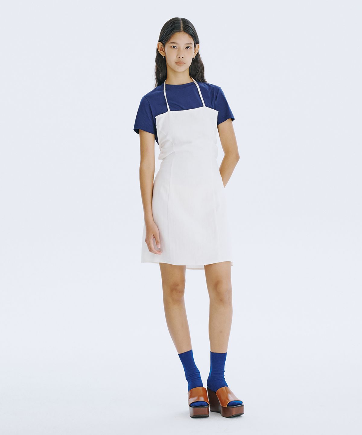 분더캄머(WNDERKAMMER) Strap Mini Dress_White