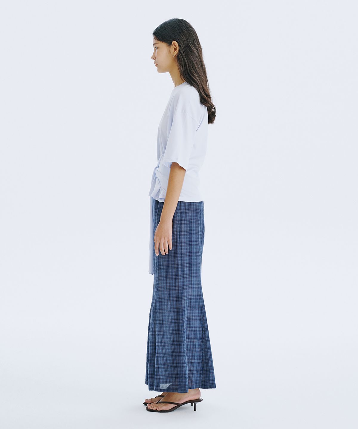 분더캄머(WNDERKAMMER) Waist Tied T_Light Blue