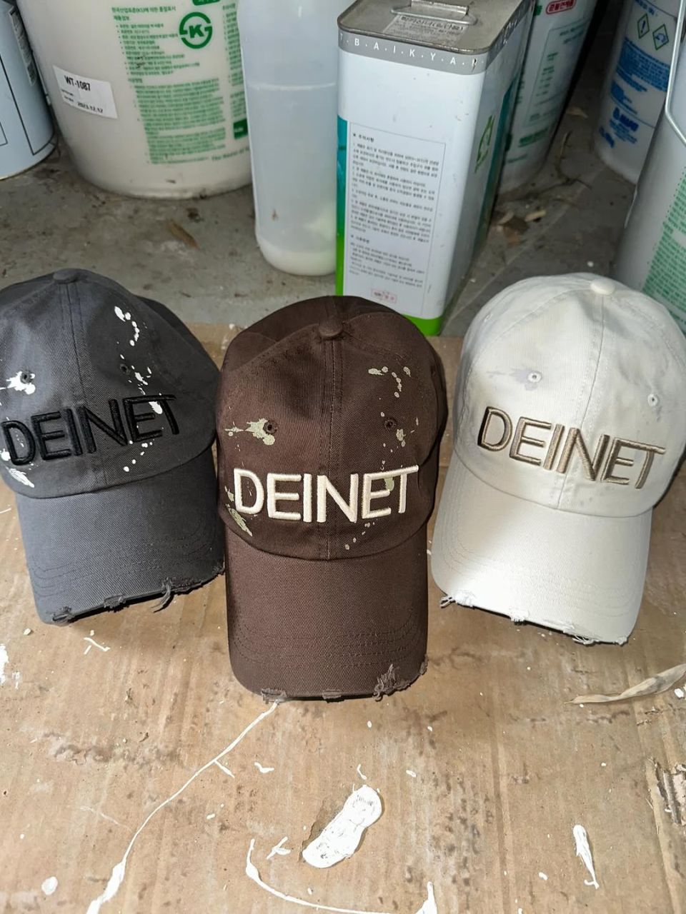DEINET ♥ DEINET LOGO PAINTING CAP/追跡付 Deinet Logo Cap