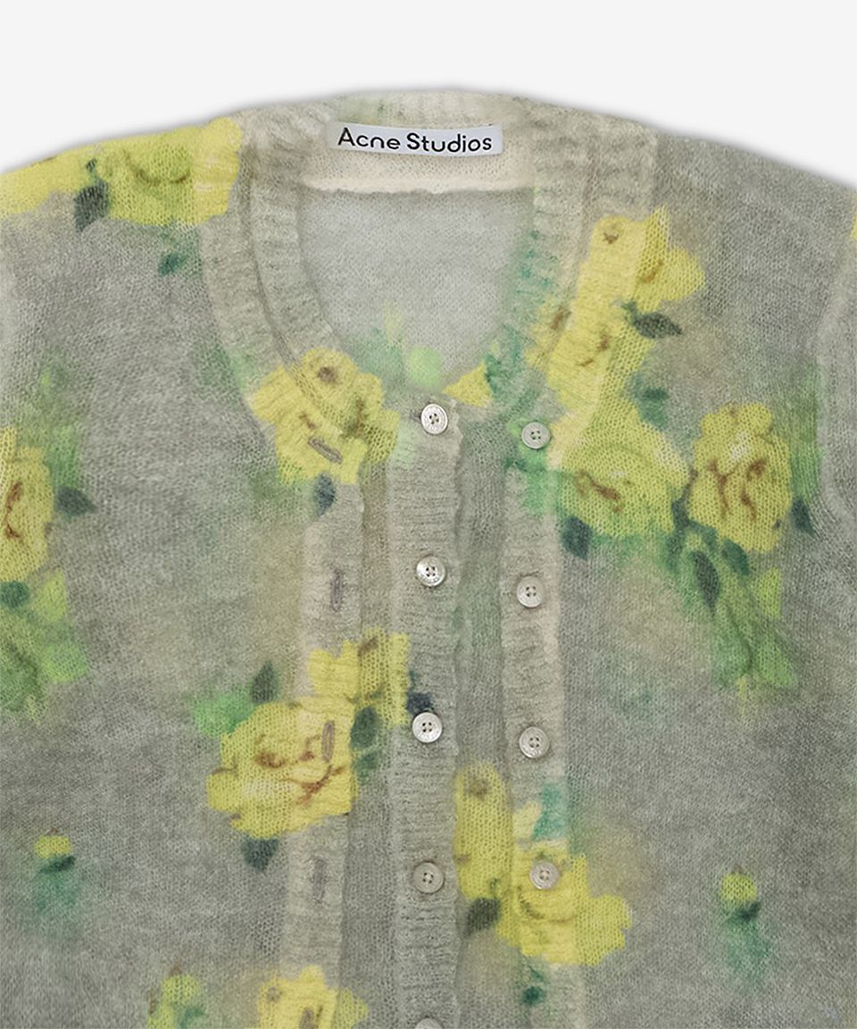 MUSINSA公式 | ACNE STUDIOS レイヤードモヘアカーディガン - グレー