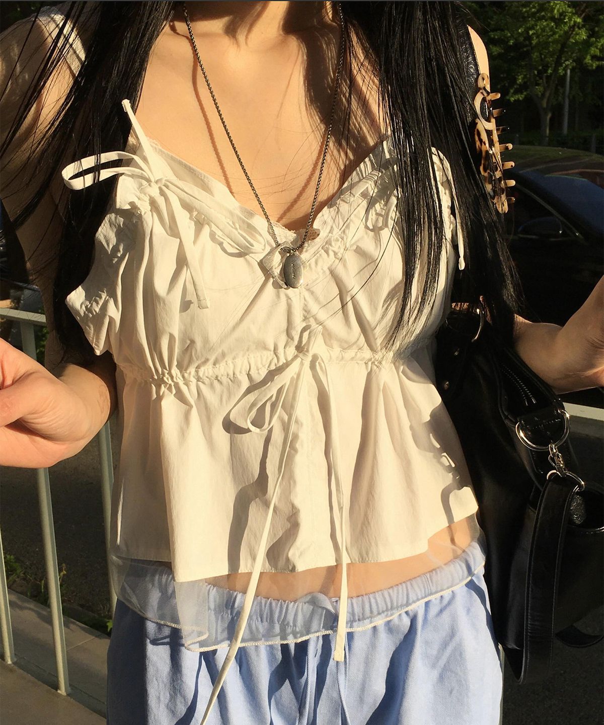 하우스 오브 폰드(HOUSE OF POND) Sheer Layering Bustier_Ivory