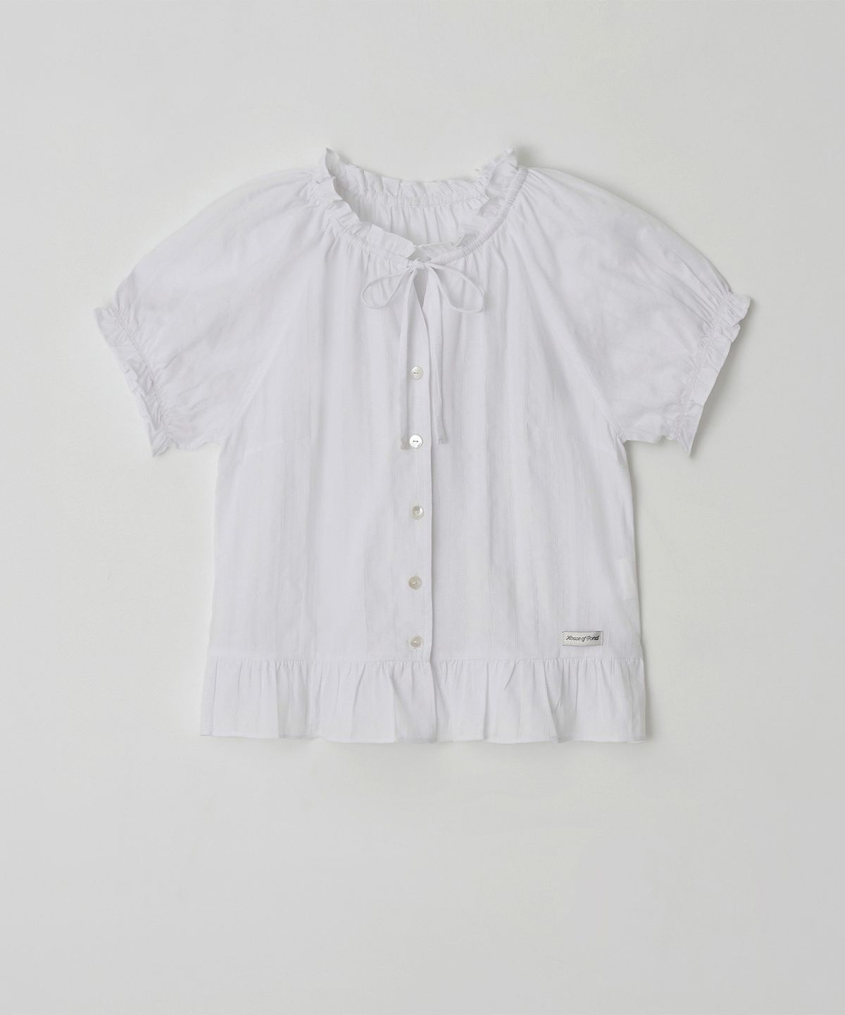 하우스 오브 폰드(HOUSE OF POND) Ruffle Draw String Half Blouse_Ivory