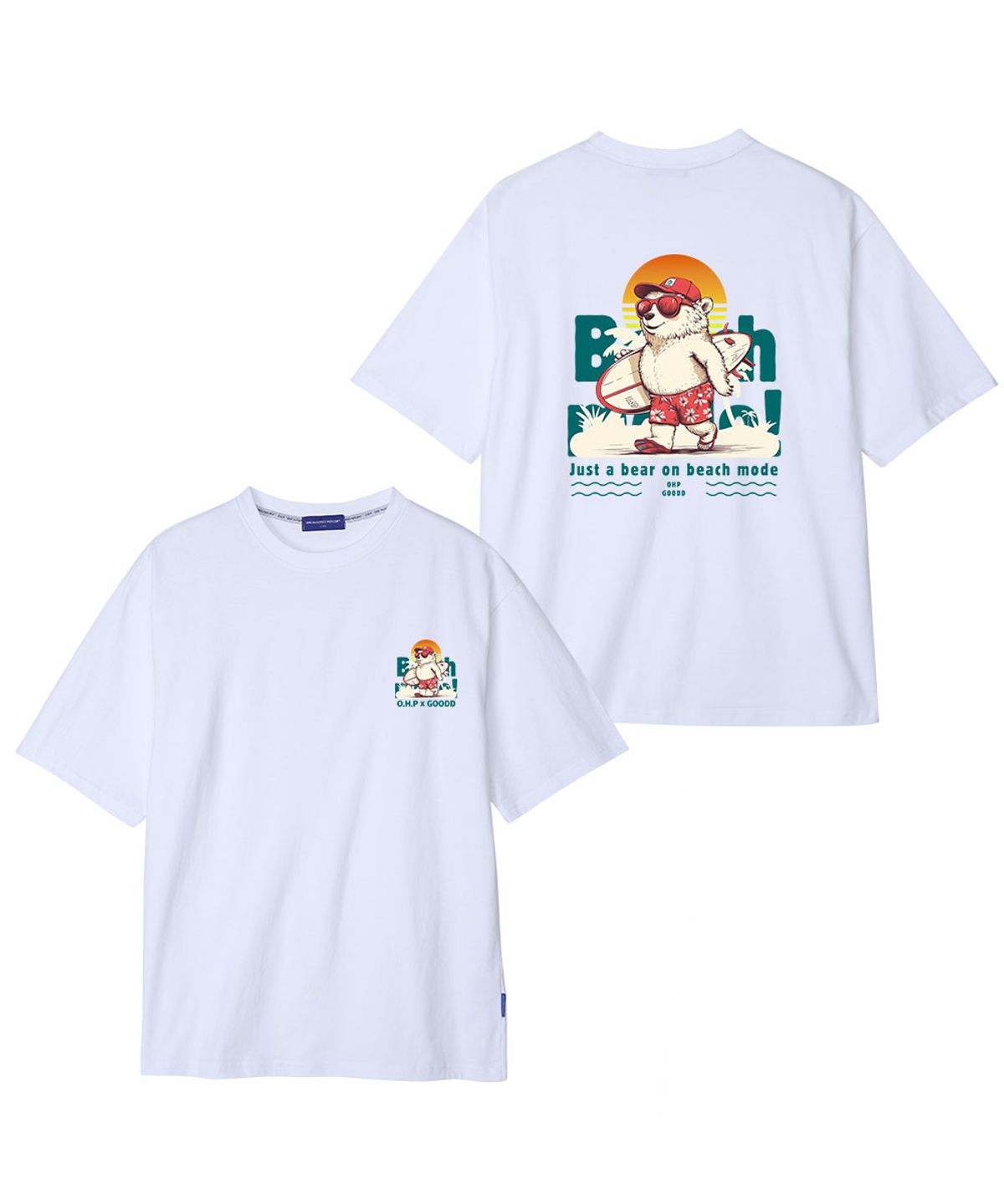 원헌드레드퍼센트(OHP) OHPxGOODD4 비치모드 오버핏 반팔티6 (4XL)