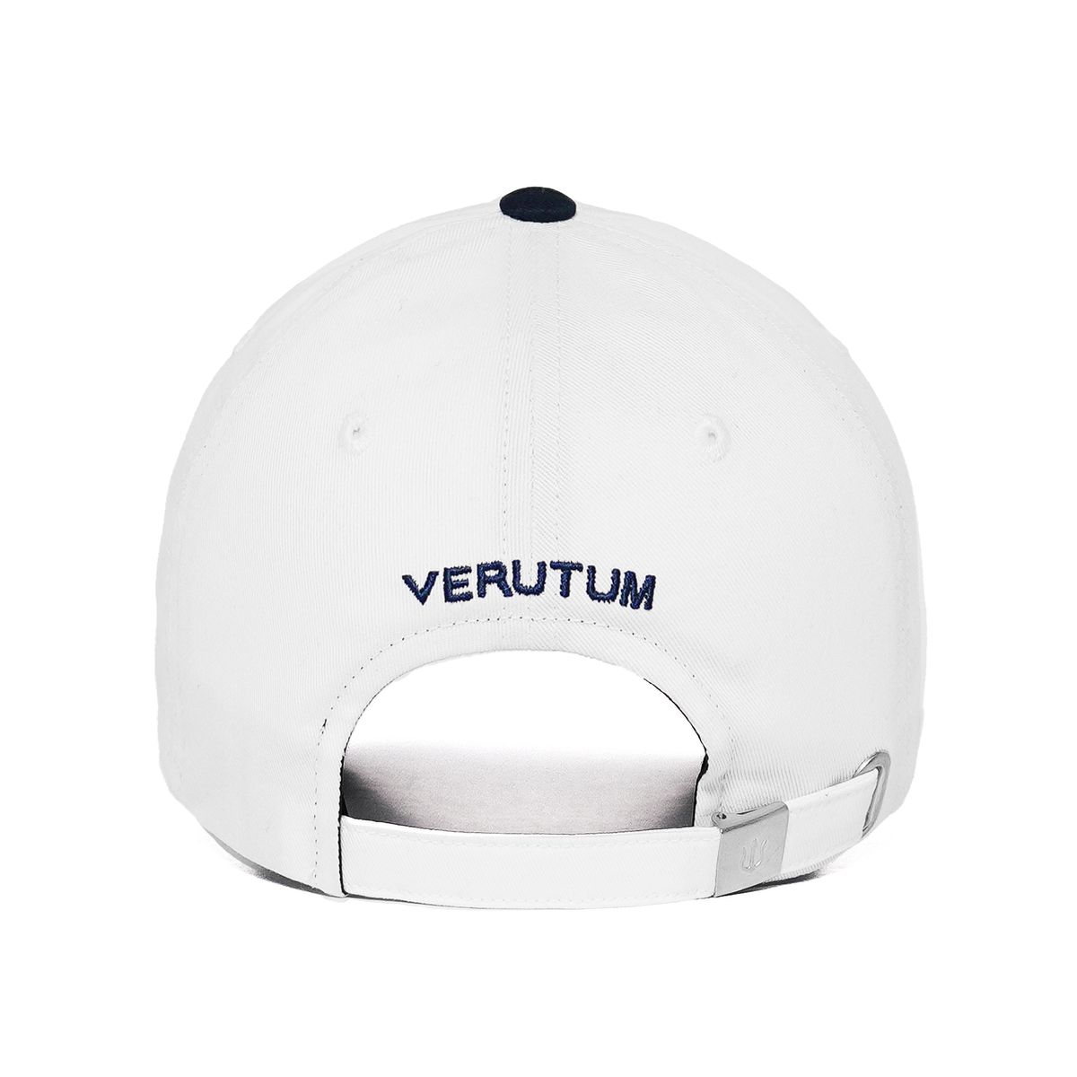 베루툼(VERUTUM) J 이니셜 투톤 볼캡 화이트 네이비