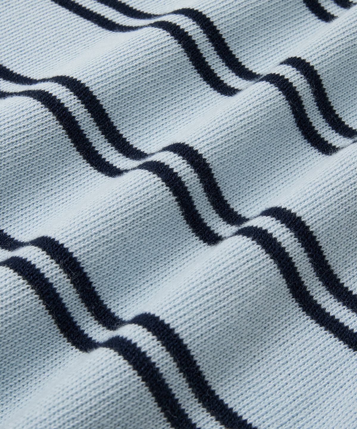 브랜디드(BRANDED) HARD TWIST EASY POLO KNIT [SKY BLUE STRIPE]