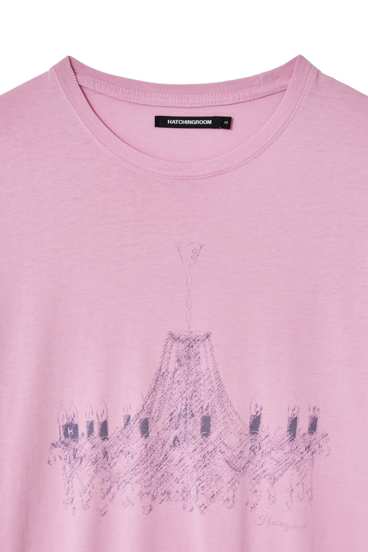 해칭룸(HATCHINGROOM) Chandelier Tee Bleached Pink