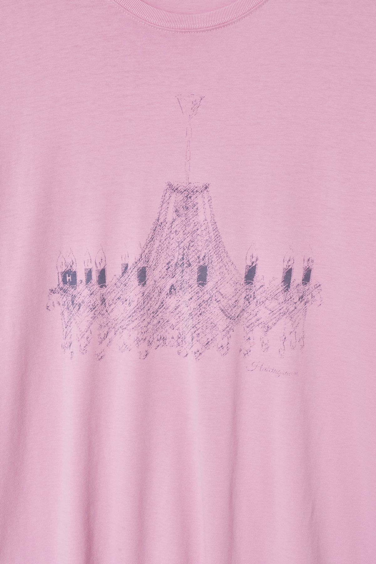 해칭룸(HATCHINGROOM) Chandelier Tee Bleached Pink