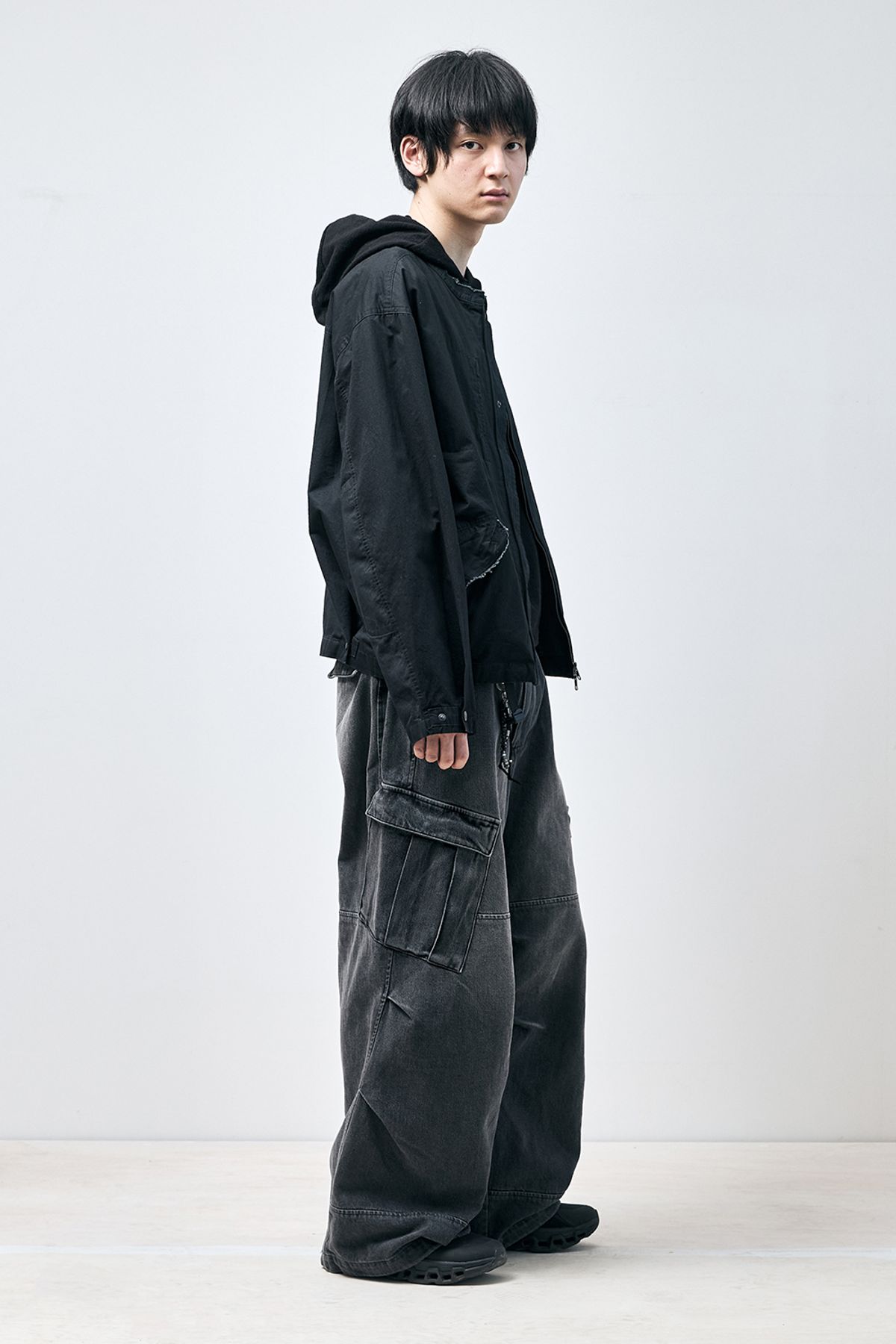 해칭룸(HATCHINGROOM) Mil Pants Denim Ash Grey