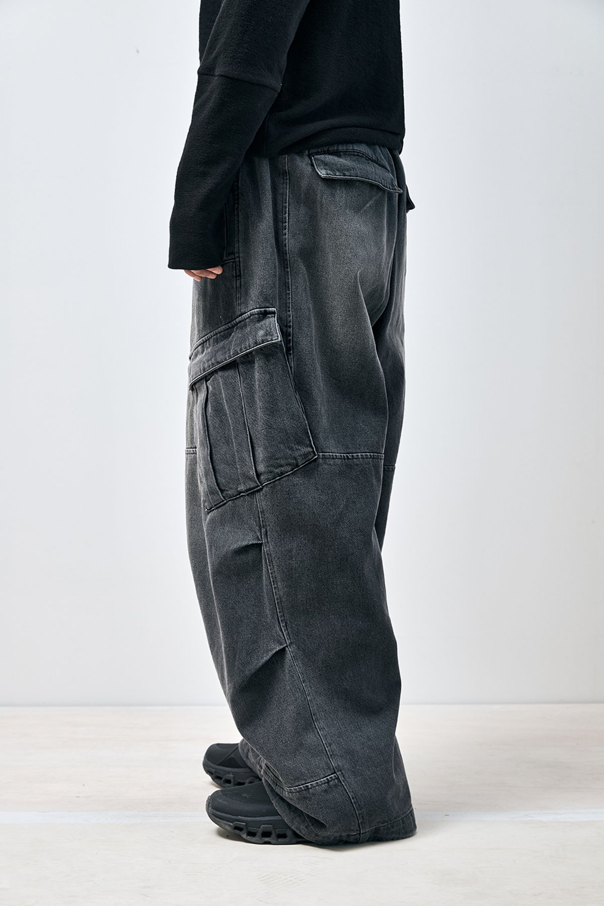해칭룸(HATCHINGROOM) Mil Pants Denim Ash Grey