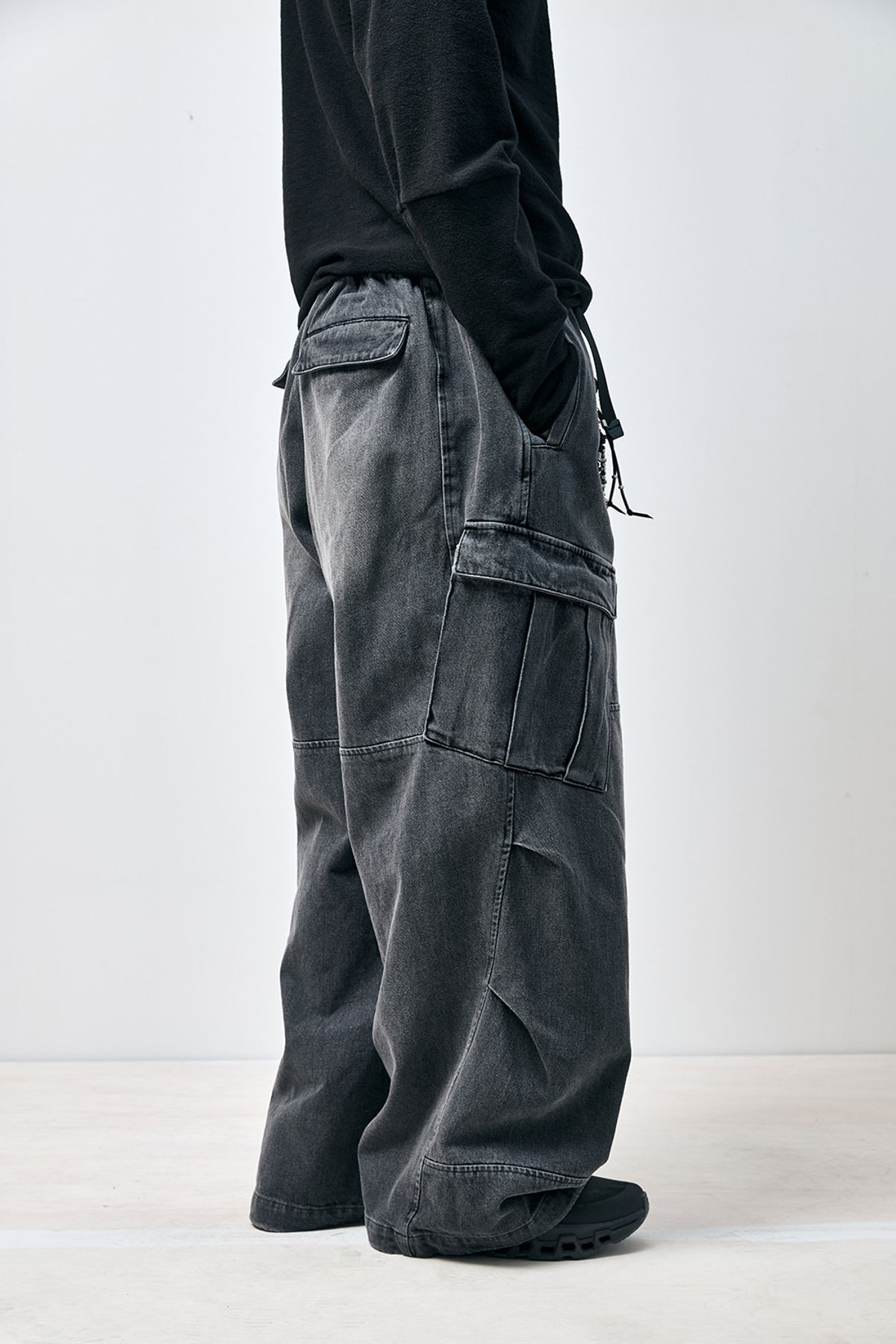 해칭룸(HATCHINGROOM) Mil Pants Denim Ash Grey
