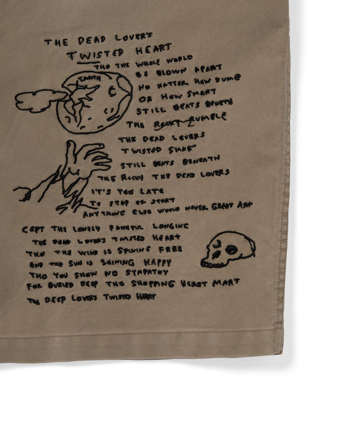 디스이즈네버댓(THISISNEVERTHAT) TNT Daniel Johnston Washed Short Khaki