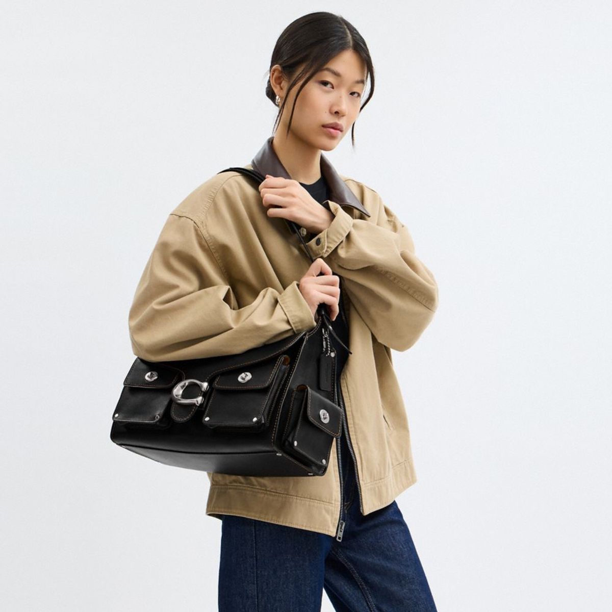 코치(COACH) 카고 태비 백 36 CBG18 LHBLK