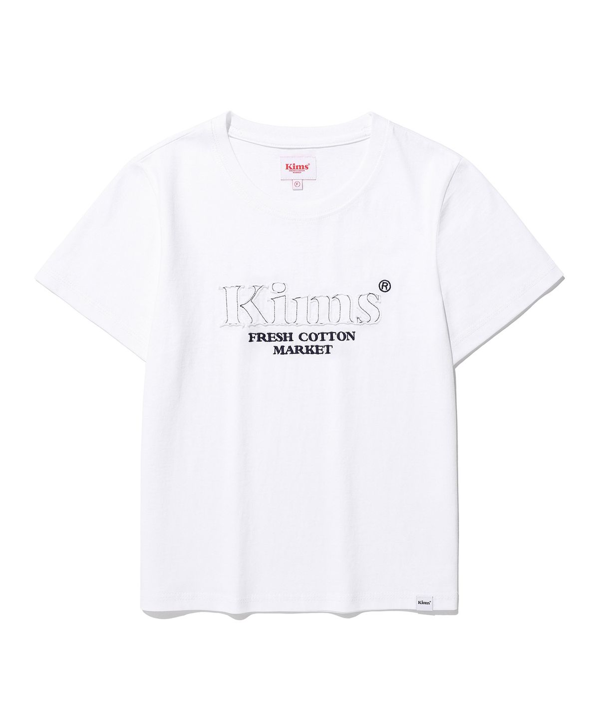 킴스 프레시 코튼 마켓(KIMS FRESH COTTON MARKET) Bam Single Applique Tee White