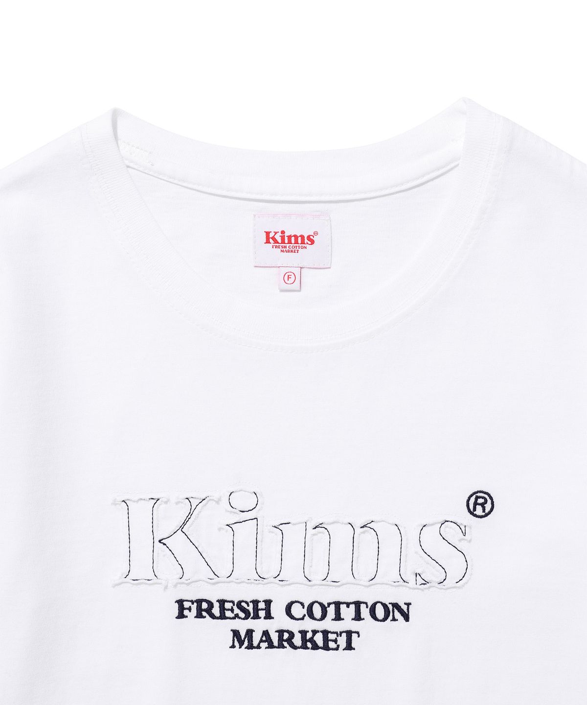 킴스 프레시 코튼 마켓(KIMS FRESH COTTON MARKET) Bam Single Applique Tee White