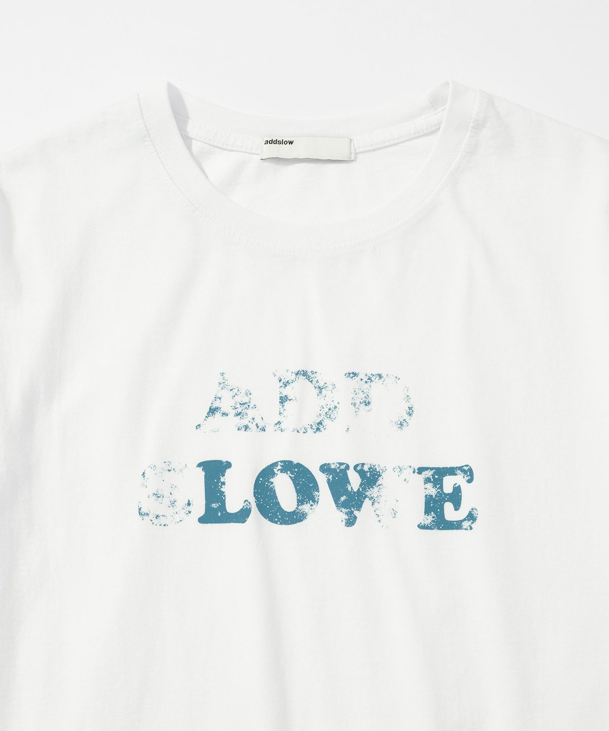 애드슬로우(ADDSLOW) Vintage Washed LOVE T-Shirt (Ivory)