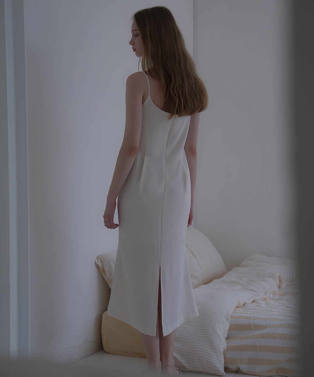드헤베(DEHEVE) May Mermaid Silhouette Long Dress [Cream]