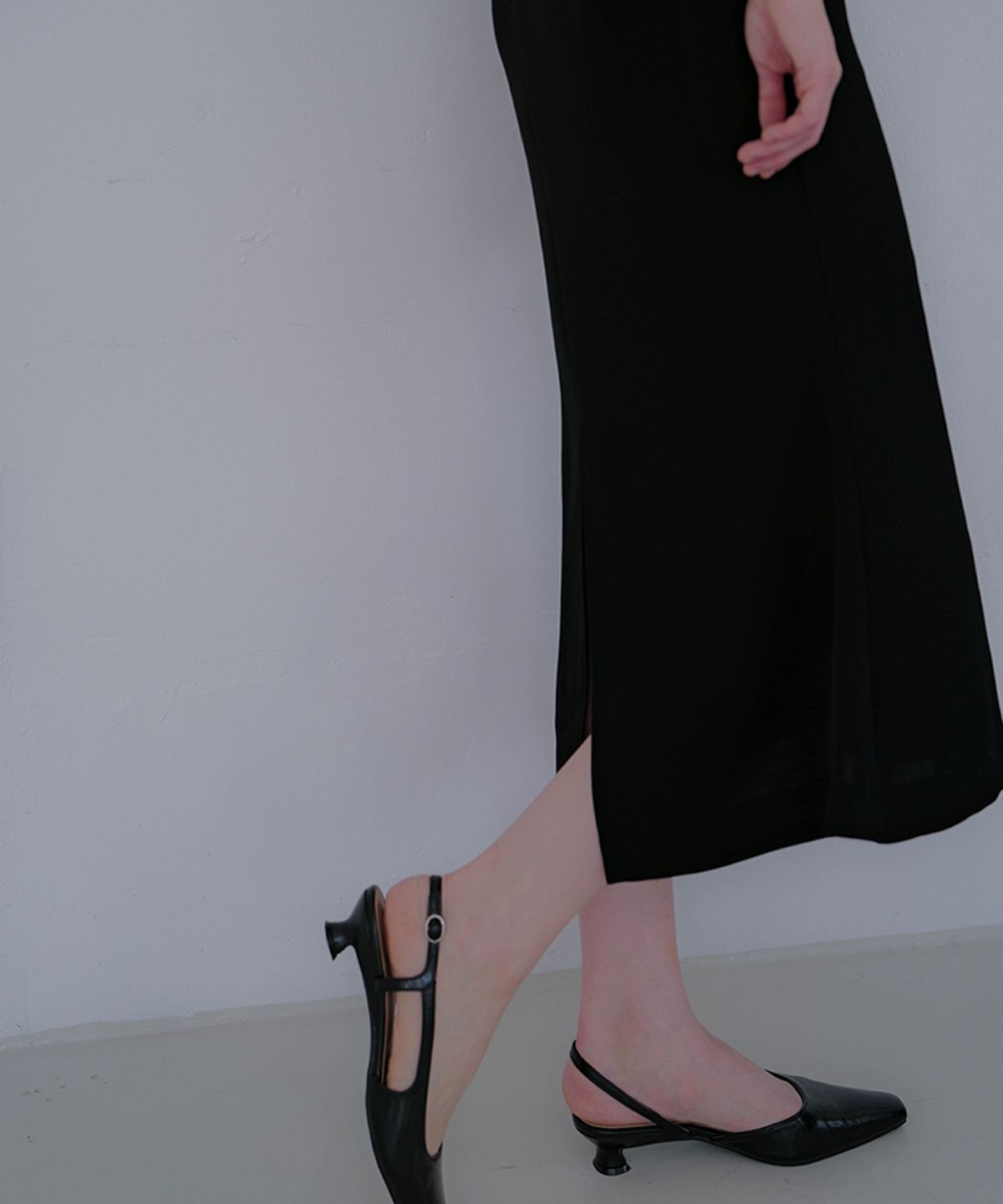 드헤베(DEHEVE) May Mermaid Silhouette Long Dress [Black]