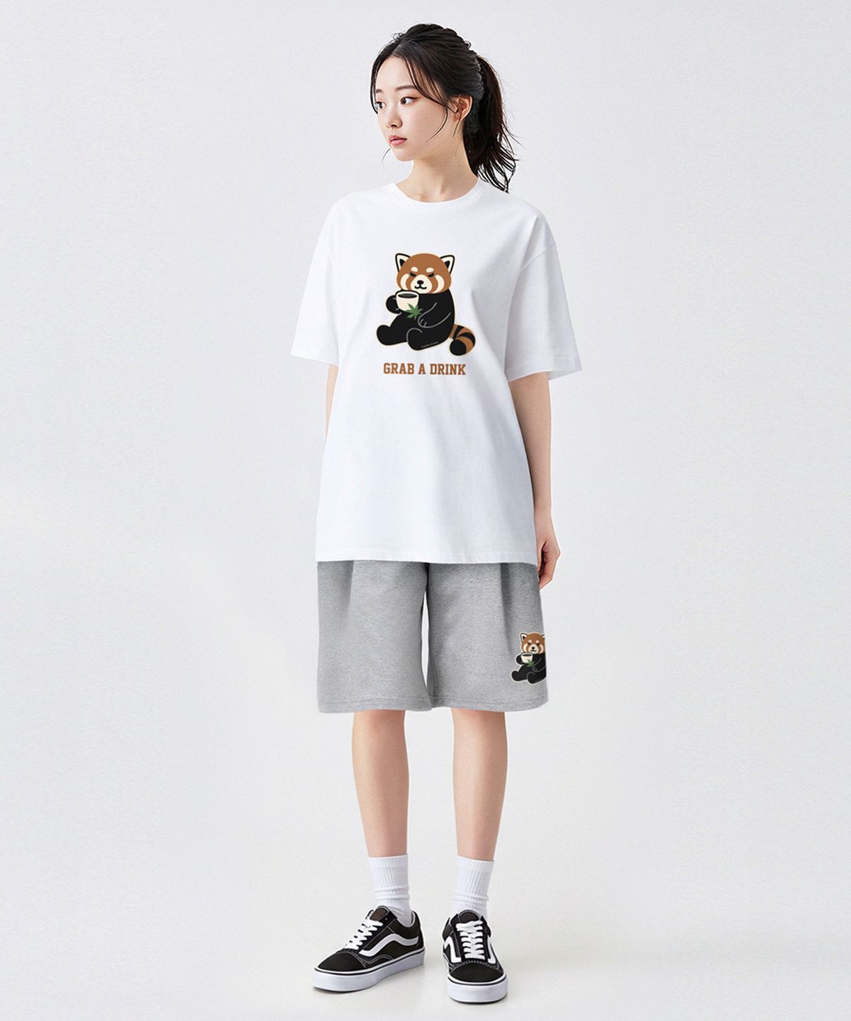 그랜피니(GRANFINNY) 한잔해 원턱 버뮤다 반바지-멜란지