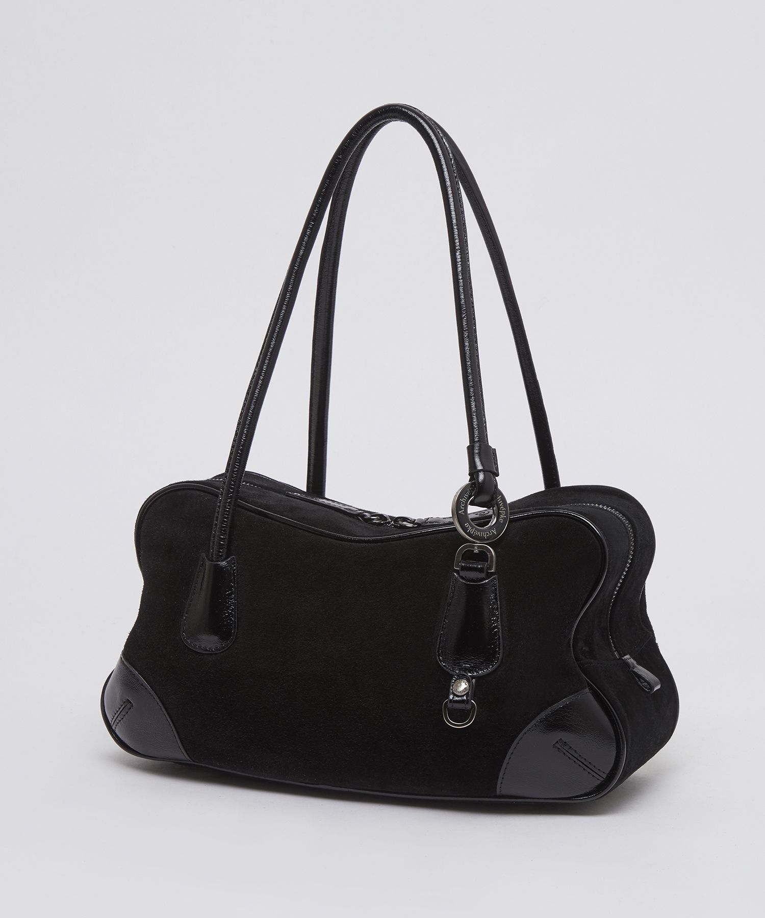 MUSINSA | Archivépke Tondo boston bag(Suede black)_OVBAX24546SBK