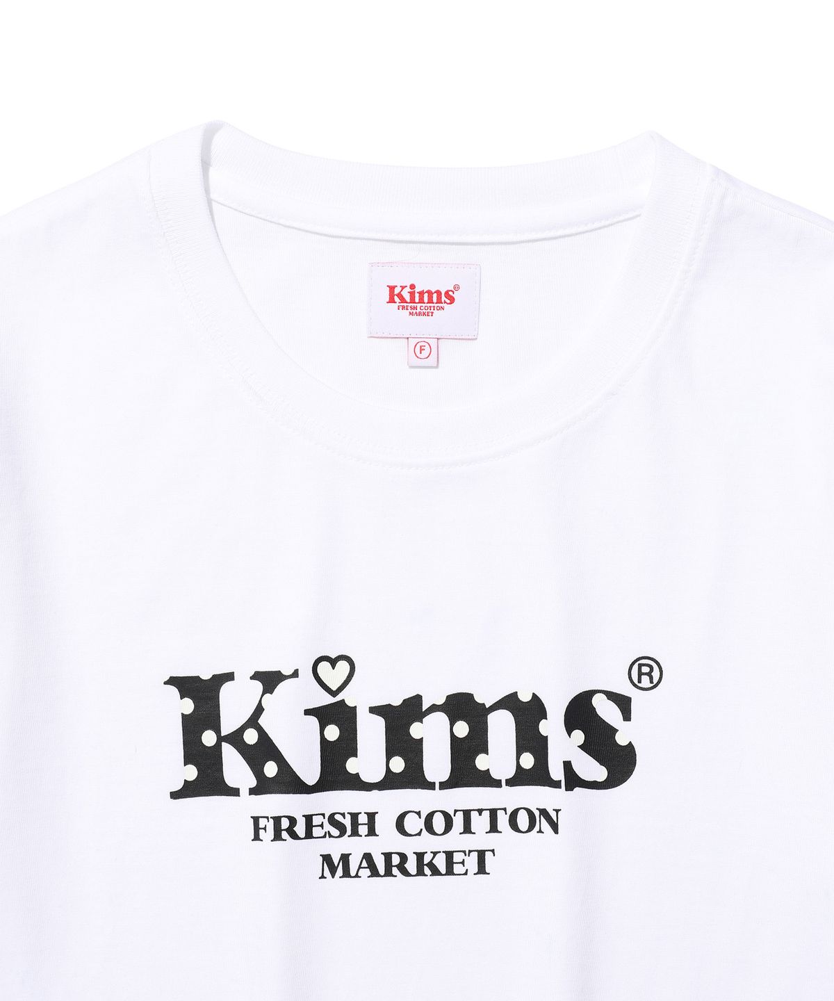 킴스 프레시 코튼 마켓(KIMS FRESH COTTON MARKET) Kims Bam Logo Dot Tee White(black)