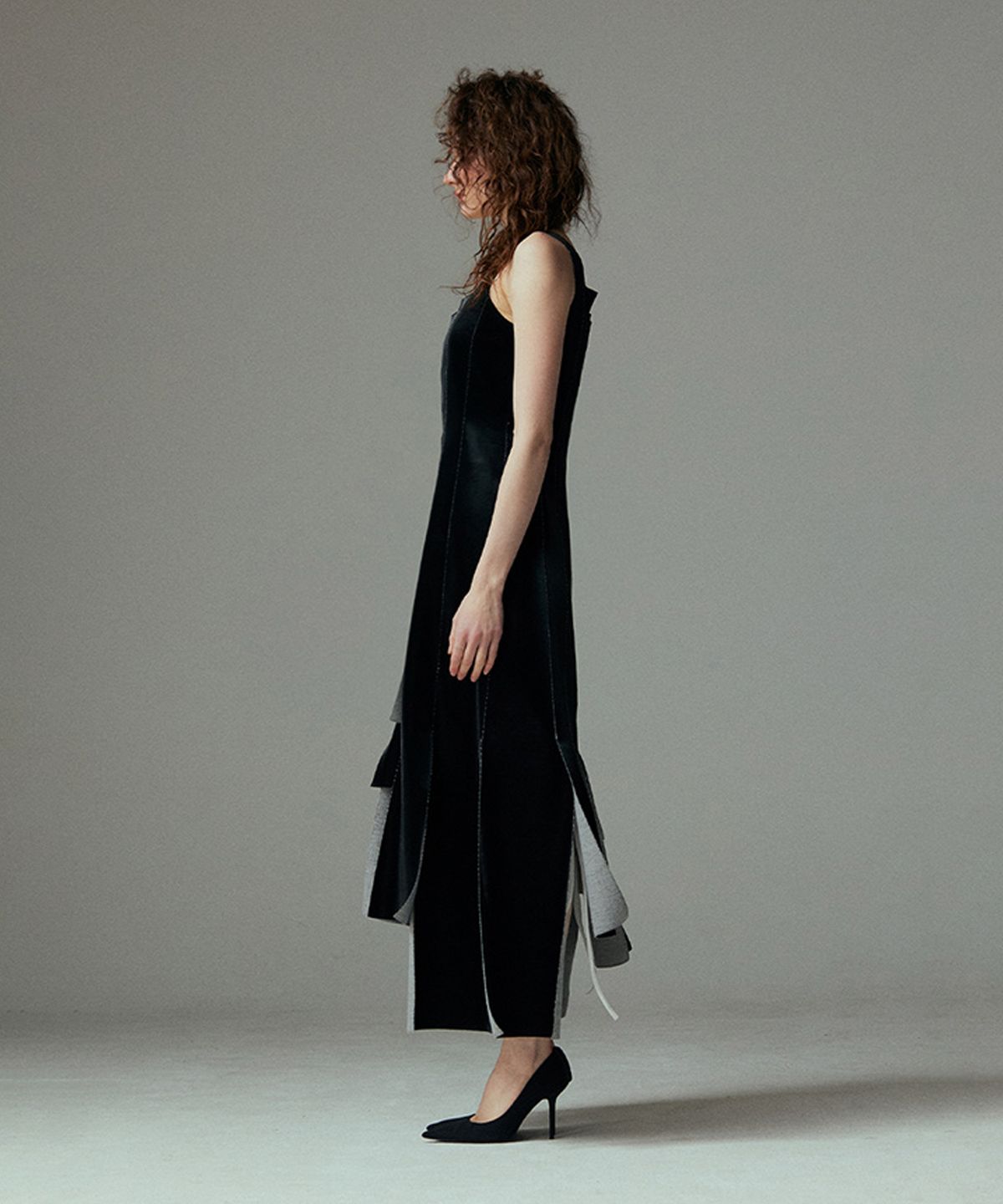 므아므(MMAM) Vegan leather  patchwork dress