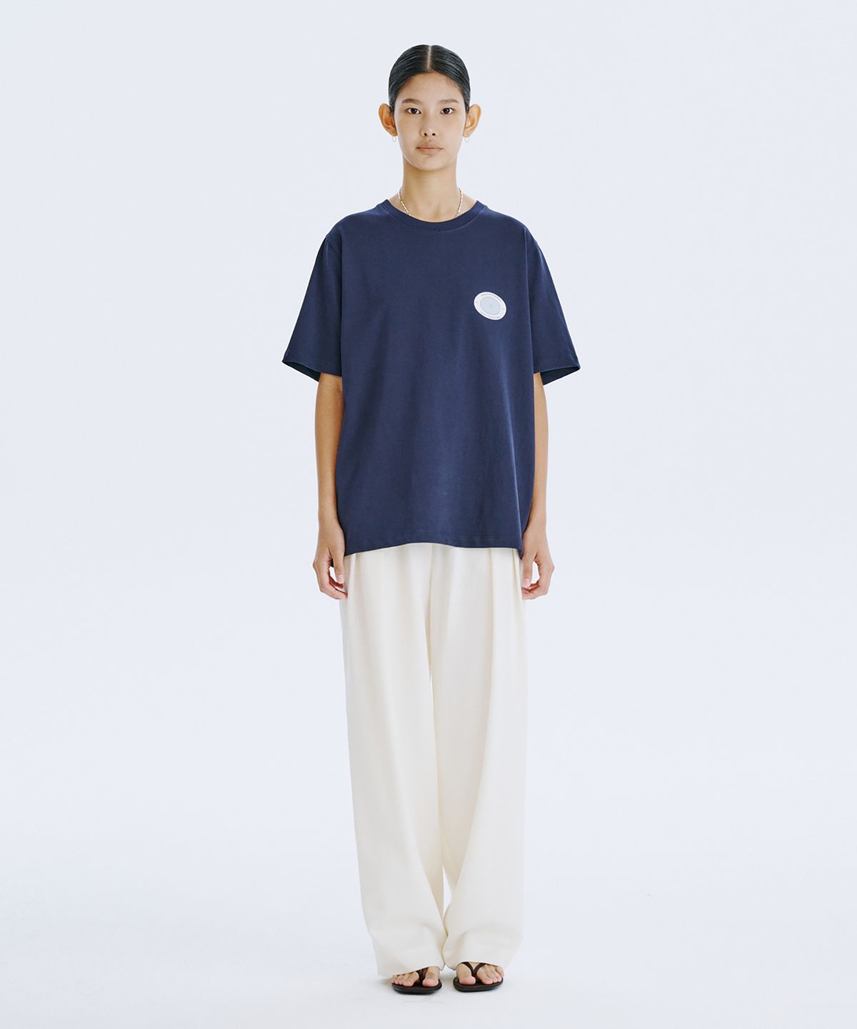 분더캄머(WNDERKAMMER) Round Graphic T_Navy