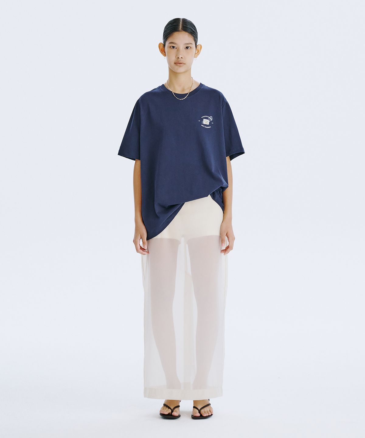 분더캄머(WNDERKAMMER) Post Graphic T_Navy