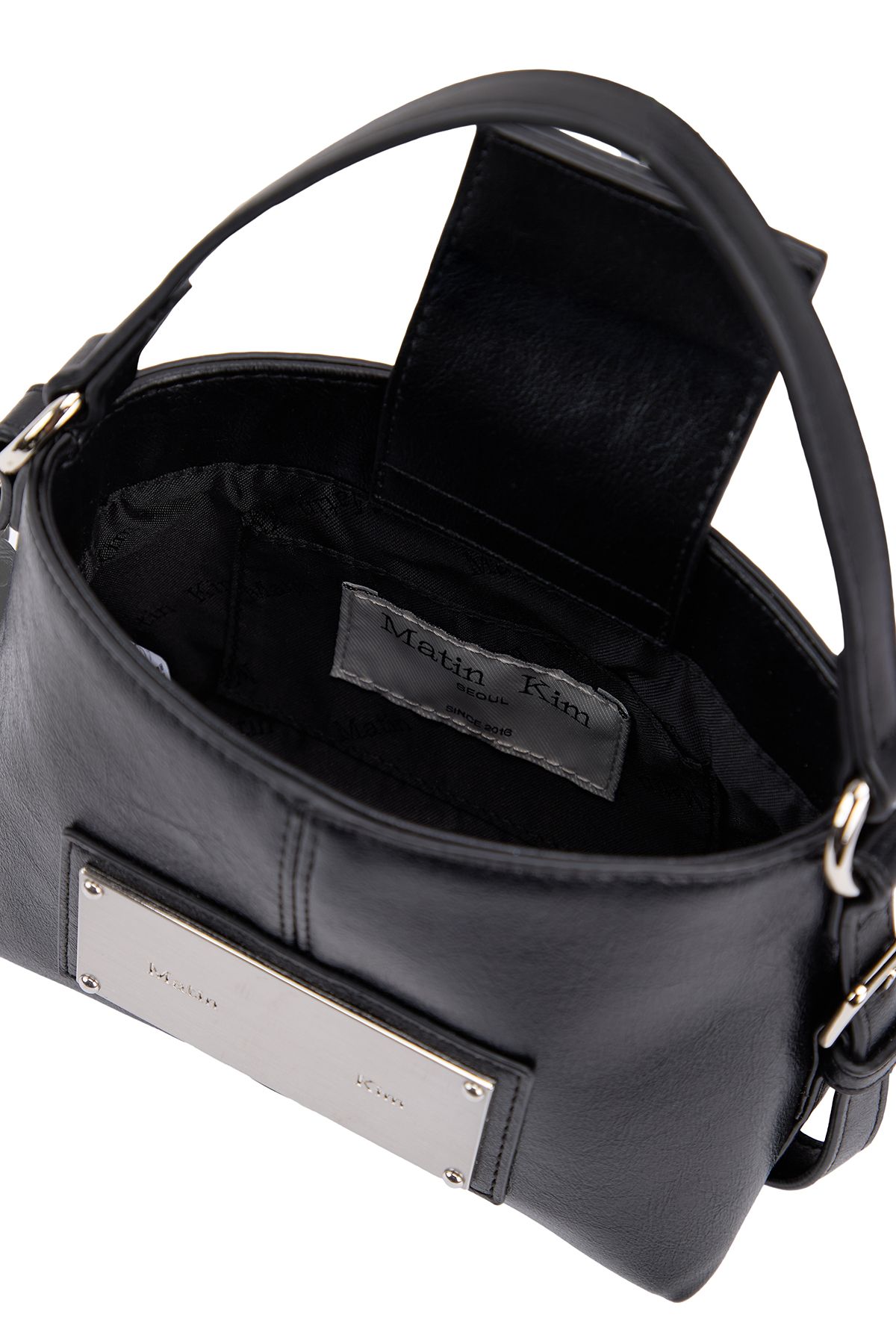 MUSINSA | MATIN KIM HANDLE MINI CROSS BAG IN BLACK