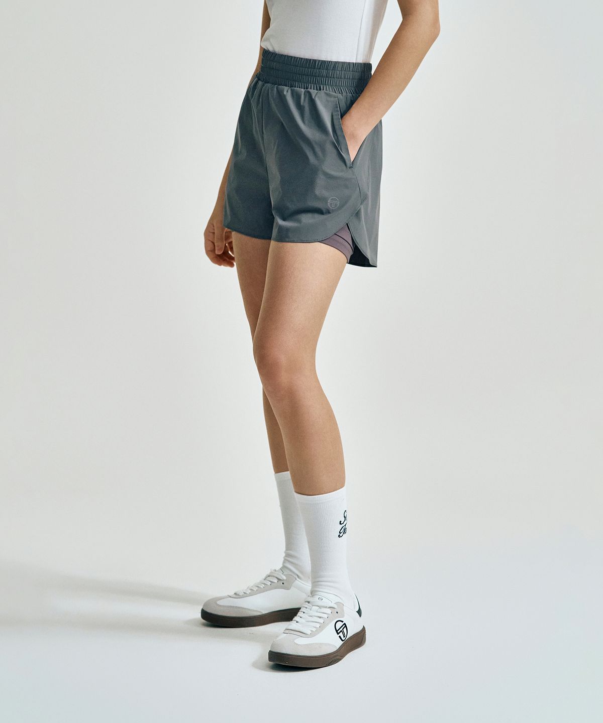 세르지오 타키니(SERGIO TACCHINI) W 2IN1 쇼츠 (D.Grey)
