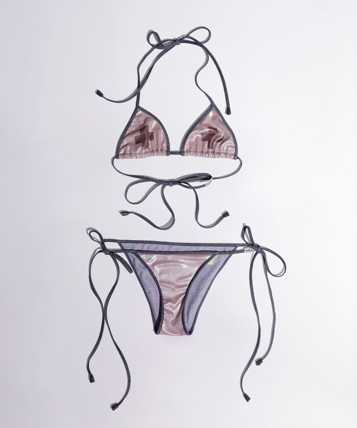 스컬프터(SCULPTOR) Patrol Reversible Bikini Top Pink/White Melange