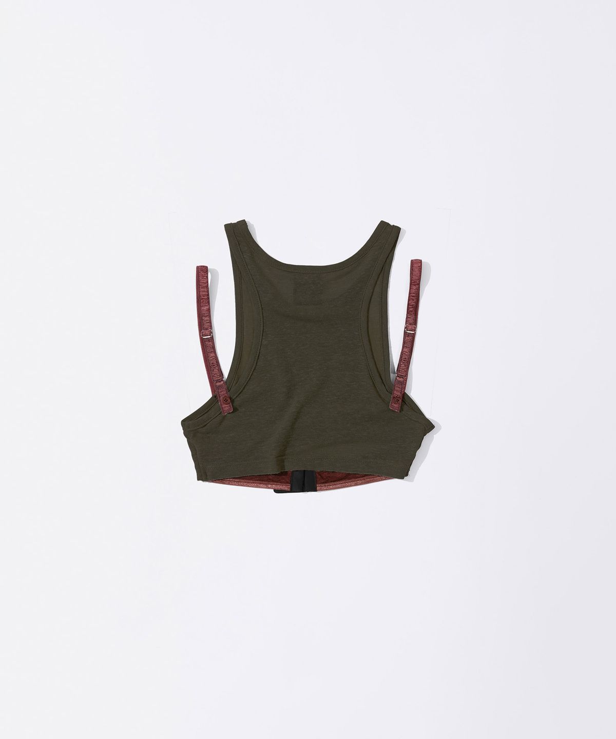 스컬프터(SCULPTOR) Zip 66666 Underboob Tank Khaki