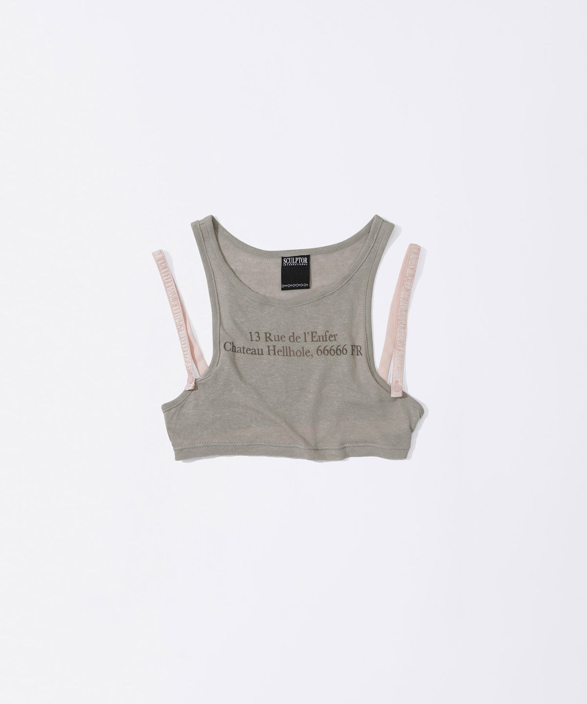 스컬프터(SCULPTOR) Zip 66666 Underboob Tank Cocoa