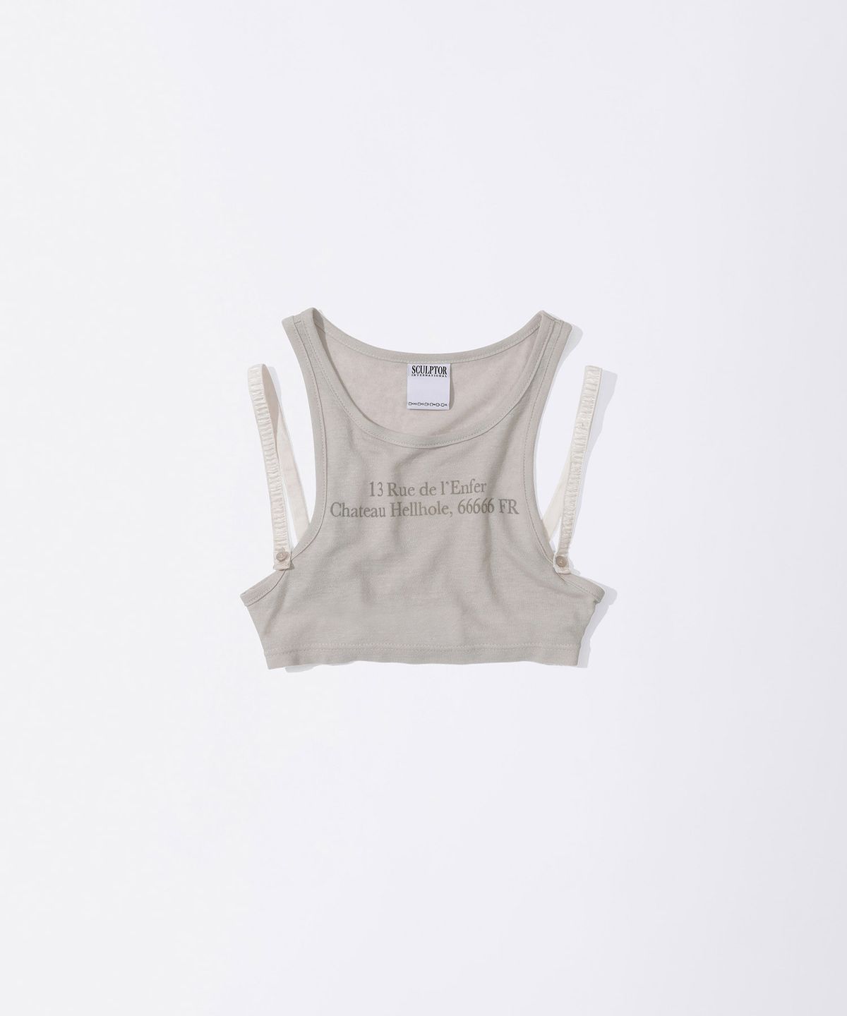 스컬프터(SCULPTOR) Zip 66666 Underboob Tank Raw