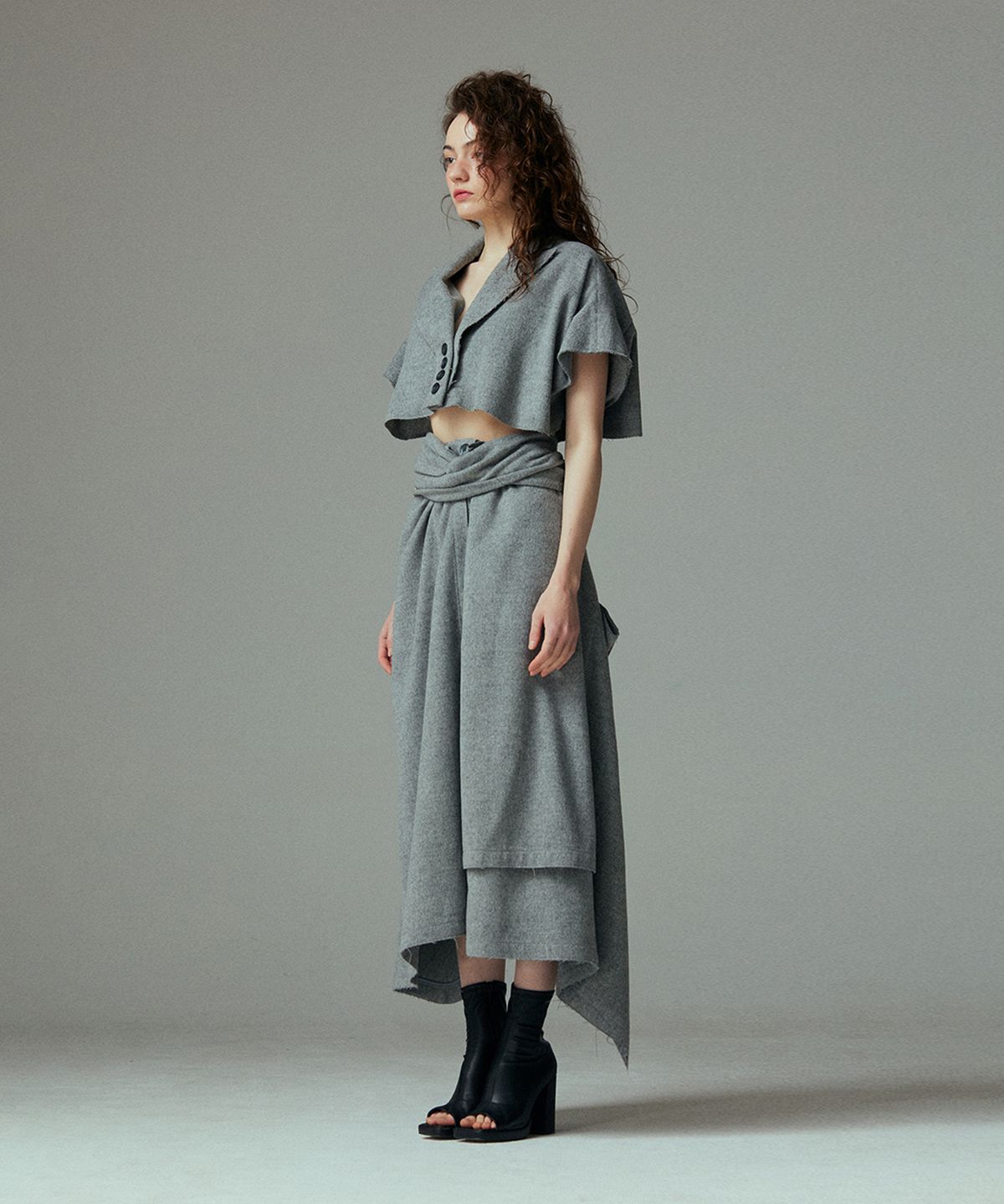 므아므(MMAM) Unbalance tied  skirt