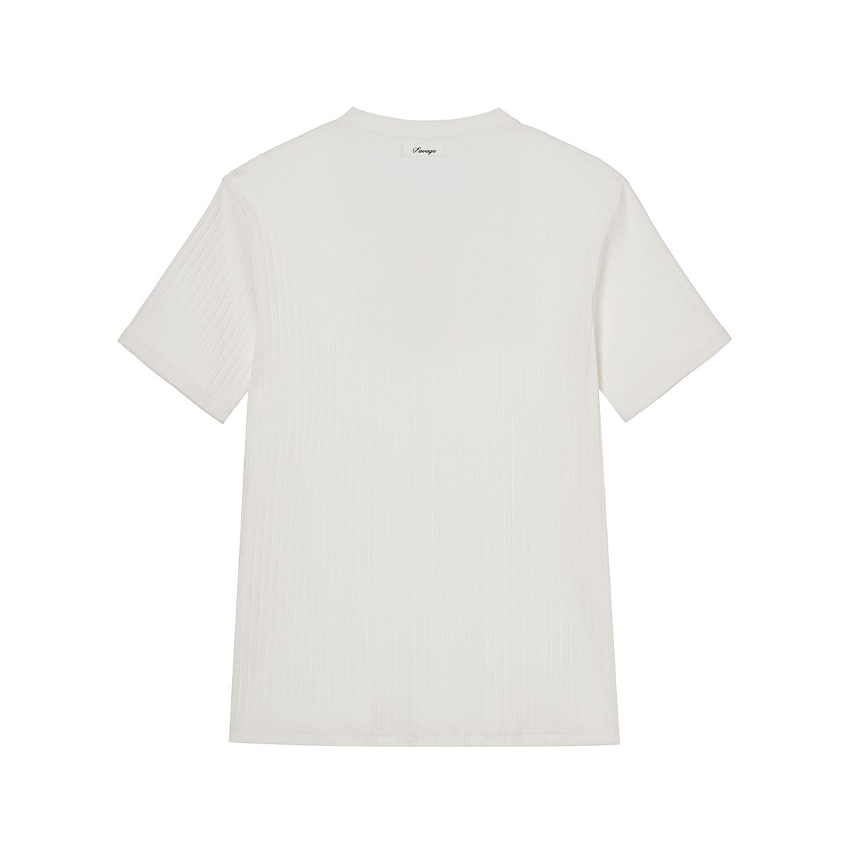 세비지(SAVAGE) Henley Neck Jersey Half Sleeve - Ivory