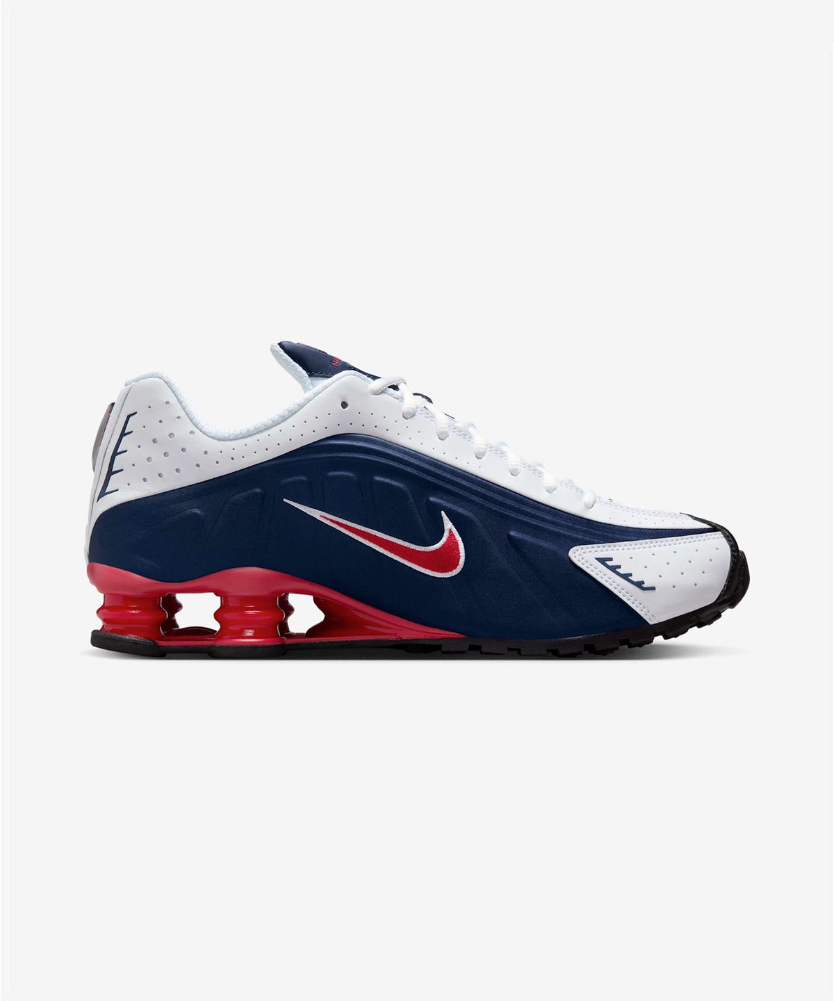나이키(NIKE) 샥스 R4 M - 미드나이트 네이비:화이트:메탈릭 실버:짐 레드 / HQ1988-400