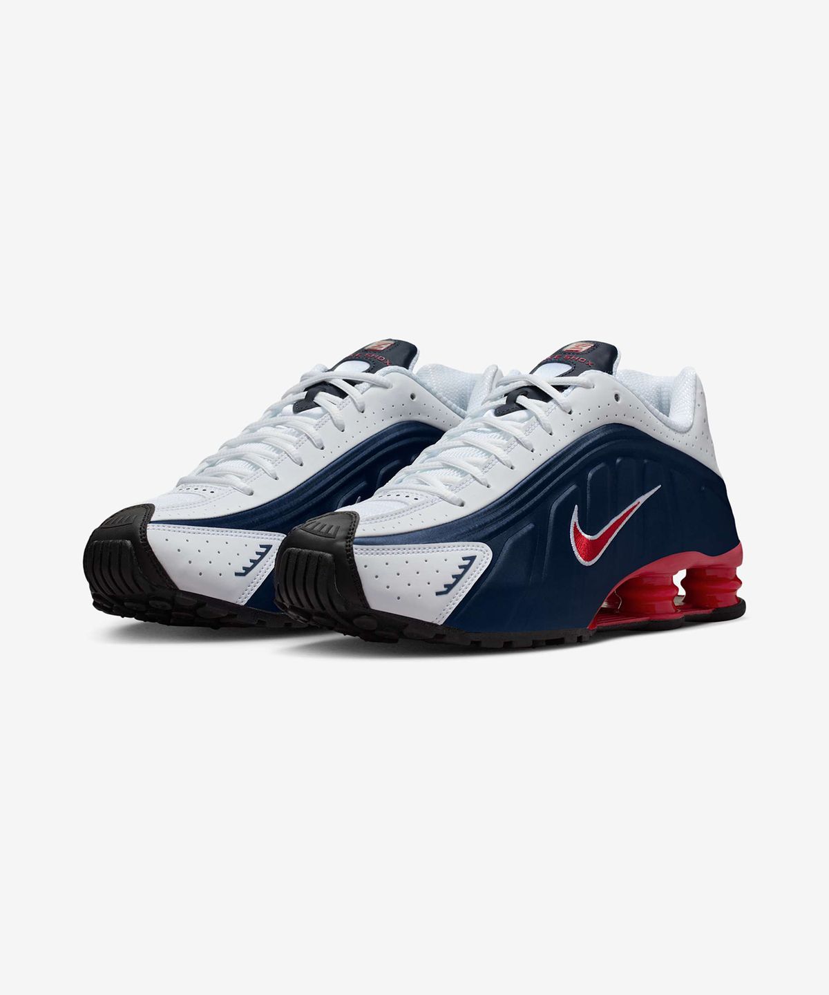 나이키(NIKE) 샥스 R4 M - 미드나이트 네이비:화이트:메탈릭 실버:짐 레드 / HQ1988-400