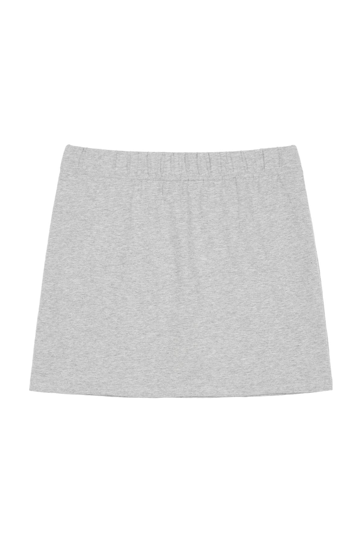 다이닛(DEINET) DEINET LOGO MINI SKIRT IN MELANGE GREY