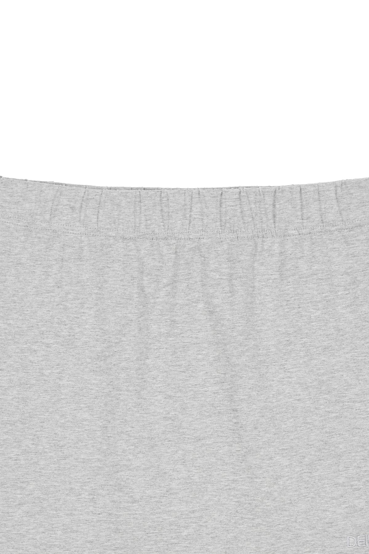다이닛(DEINET) DEINET LOGO MINI SKIRT IN MELANGE GREY