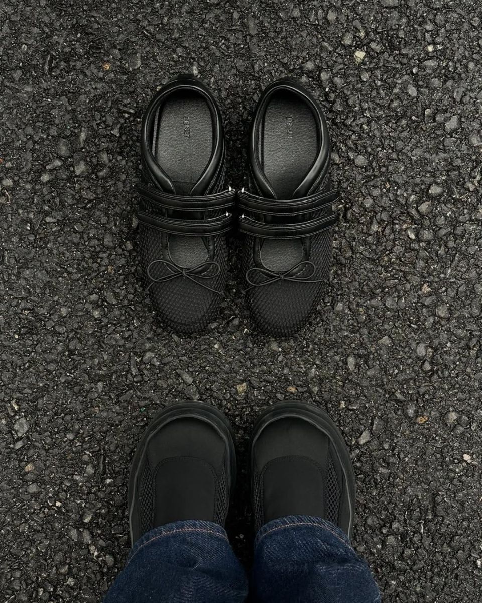 다이닛(DEINET) DEINET RIBBON MOZZI SHOES IN MESH BLACK