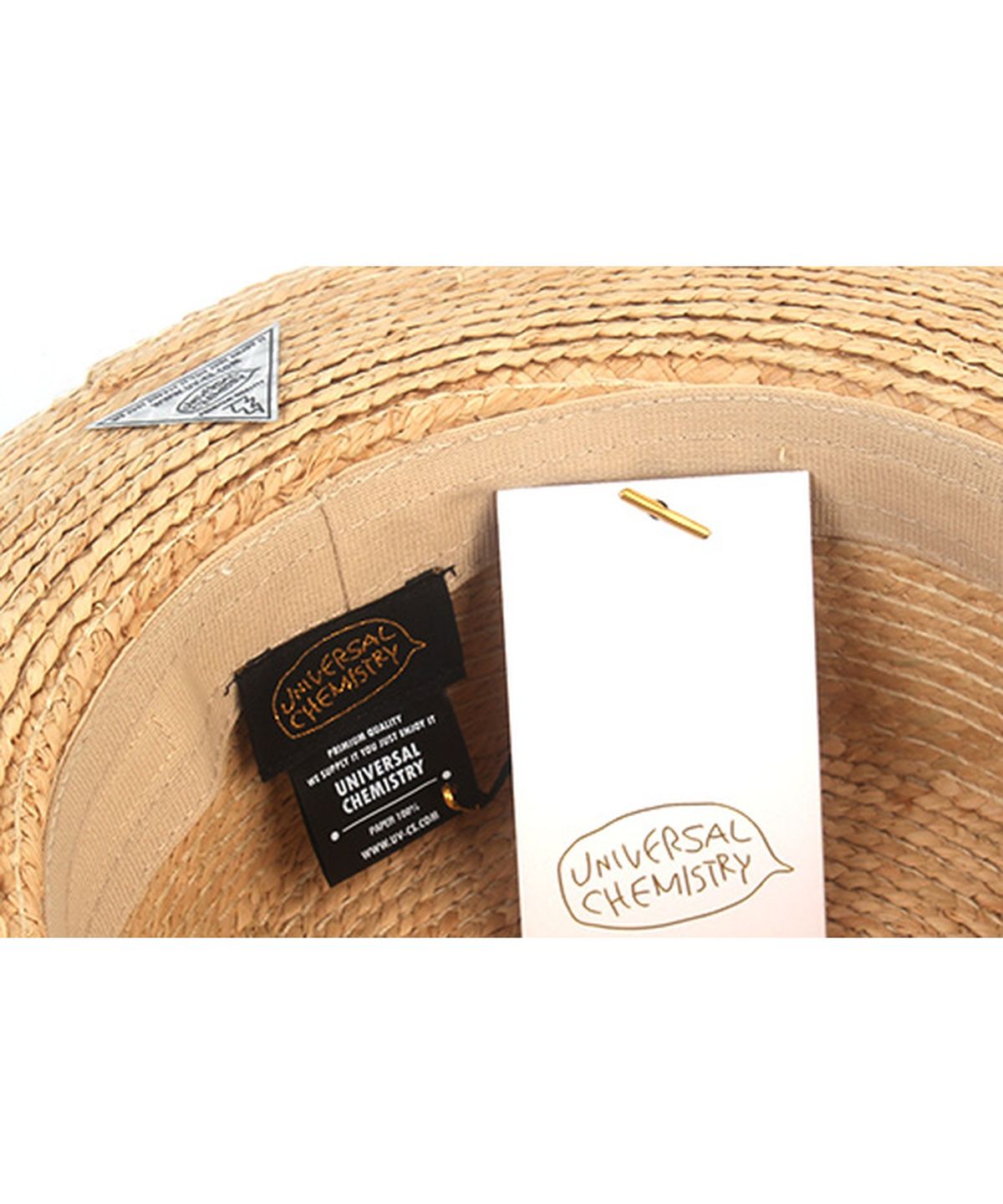 유니버셜 케미스트리(UNIVERSAL CHEMISTRY) Soft Raffia Simple Short Panama Hat 파나마햇