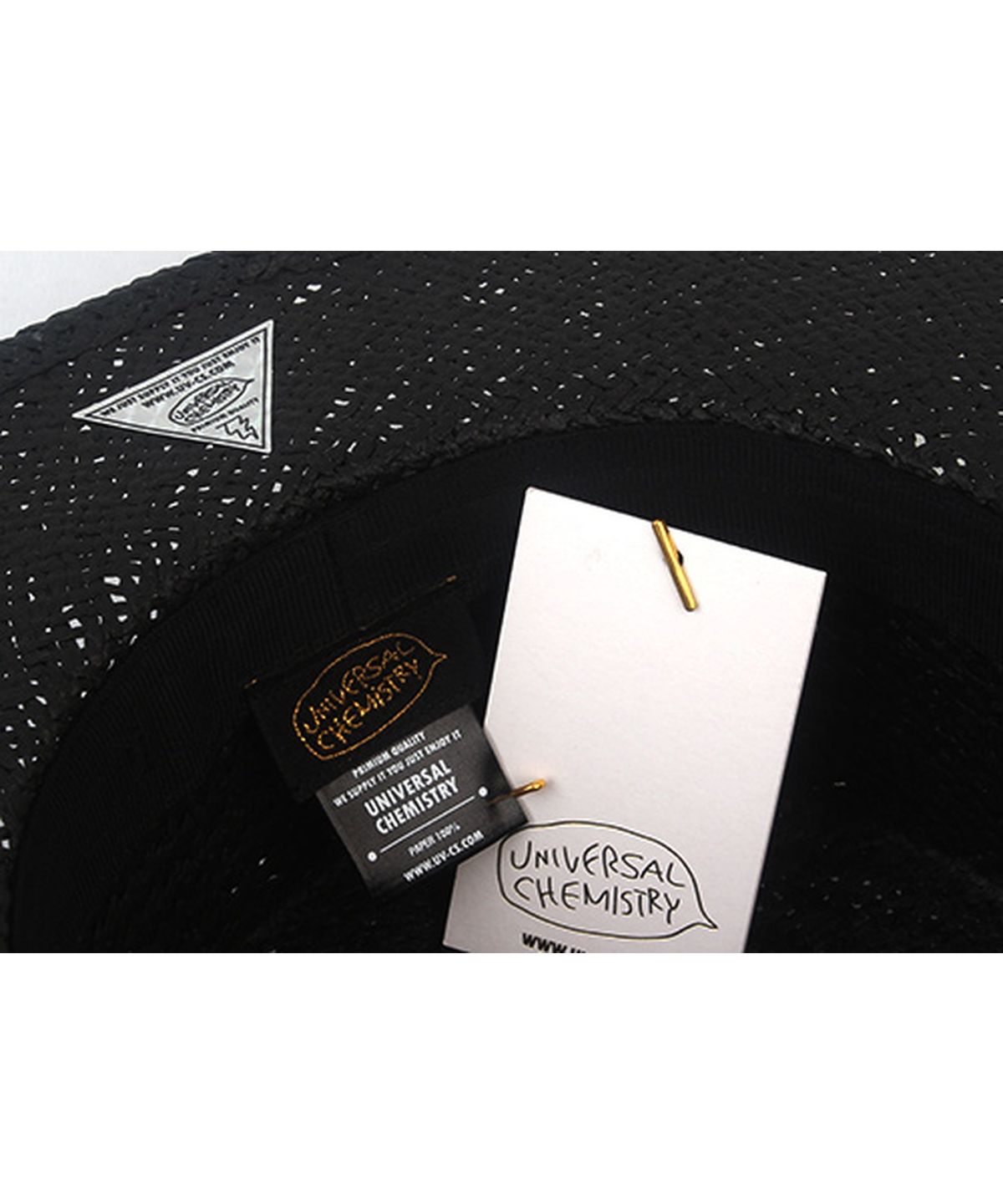 유니버셜 케미스트리(UNIVERSAL CHEMISTRY) Bold Line Black Panama Hat 파나마햇