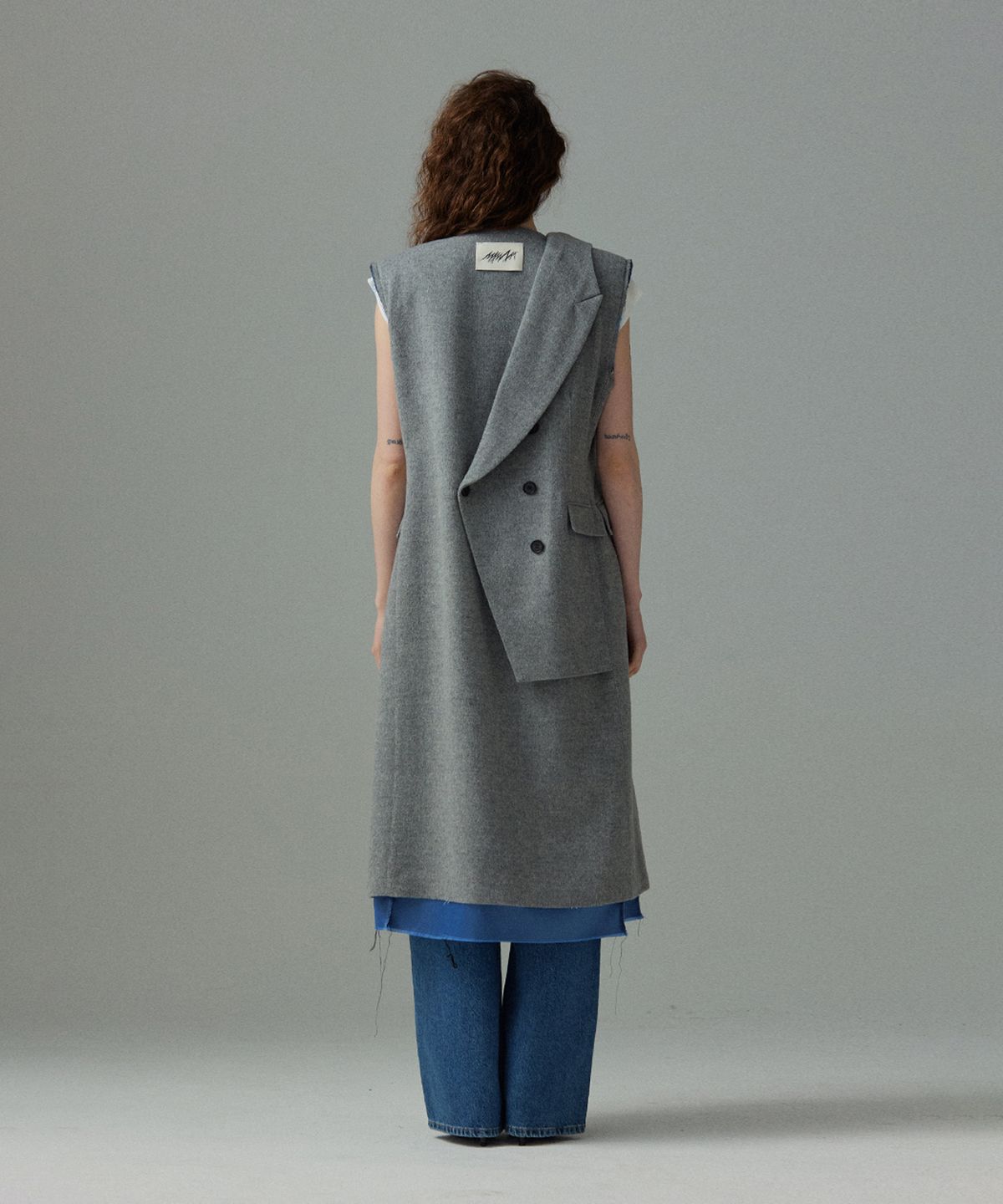 므아므(MMAM) Wool origami long vest