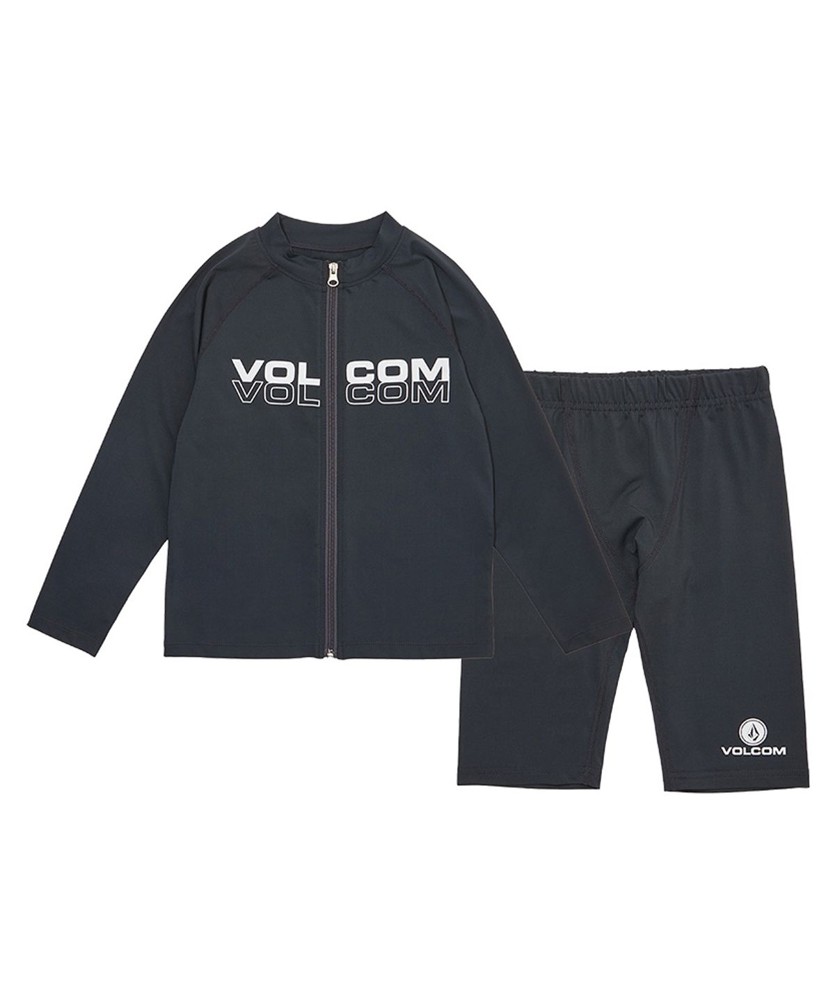 볼컴 키즈(VOLCOM KIDS) 베이직 집업 래쉬가드 셋업 D5M030